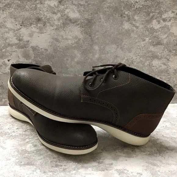 BASS Men\'s Leather Chukka Boots, Sneakers, Size 13, Brown Outerwear, Casual BASS Mens Brown Chukka Boots Sneakers Shoes Size US 13- EUC  main image 4